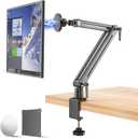 Strong Magnetic Portable Monitor Desk Clamp - 75mm VESA Mount 4.7" 12.9" 15.6" 16" 17.3" 18.5 inch 360° Rotate Base Tablet Holder Arm JK07B1
