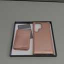 MONASAY Magwallet Case Fit for Samsung Galaxy S23 Ultra, [Wireless Charging] Flip Folio Magnetic Leather Phone Cover with Detachable RFID Blocking Card Holder, Rosegold
