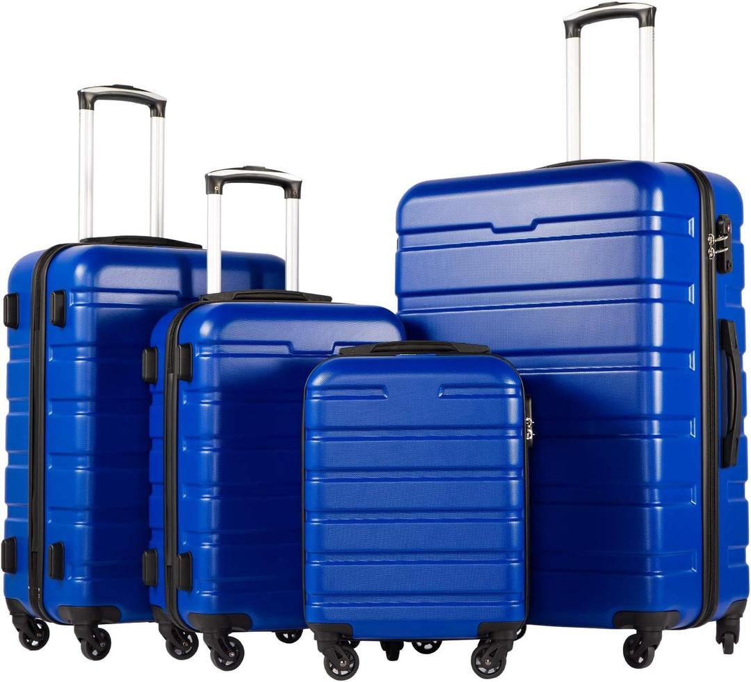 Coolife Luggage Set Suitcase Spinner Hardshell Lightweight TSA Lock 