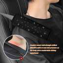 2PCS Bling Car Seat Belt Shoulder Pads, Bling Car Accessories for Women, Crystal Rhinestone Auto Seatbelt Cover, Car Interior Accessories Car Seat Belt Covers for Car (Black Diamond)