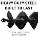 TCBWFY Garden Auger Spiral Drill Bit for Planting 3x12inch,Solid Core Shaft Auger for Bulb Planting Bedding Plants,Hole Digger for 3/8"Hex Drive Drill