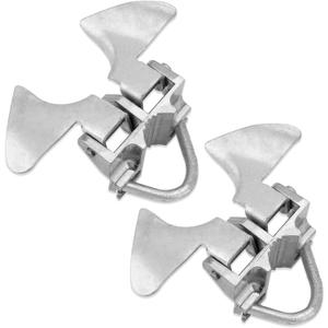 Chain Link Fence Gate Latch, Galvanized Automatic Gate Latch for 1-3/8" Gate Frame and 2-3/8" Gate Post, Fence Gate Latch with Padlock Hole, Silver, 2 Pack