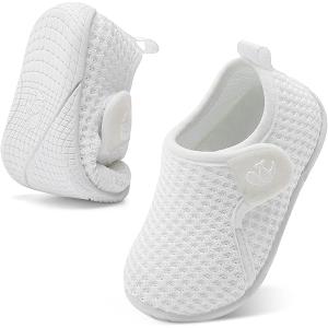 Baby Sneakers Boys Girls Slip On Shoes First Walking Crib Shoes White 12.5 Cm 6-12 Months