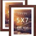 TKYGU 4x6 Picture Frame Set of 2, Made of Real Glass for  Wooden Frames Black, Wall and Tabletop Display Photo Frame for Home Décor Gallery Family Wedding Memorial Pic Frame Gift