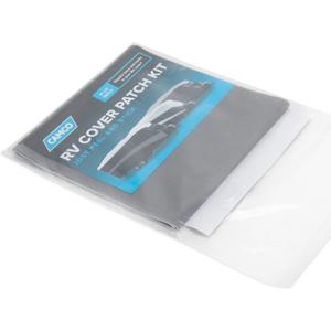 Camco ULTRAGuard Camper & RV Cover Patch Kit - Repairs Holes and Tears in Trailer Cover - Features Easy Peel & Stick Application - 9-Inches x 6-Feet (45795)