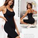 Shapewear Bodysuit for Women, Tummy Control Body Shaper Seamless Waist Trainer Shorts Under the Dress (Black, M)