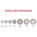 3/8" Fender Washers 304 Stainless Steel Flat Washers Universal Metal Washers (3/8" x 1-1/2" 30PCS)