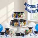 Teenyyou 24 Pcs Blue 2026 Graduation Cap Candy Jars Graduation Party Favors Candy Containers Bulk Grad Cap Box Jars Container with Tassels for DIY Table Party Supply Gifts