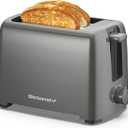 Elite Gourmet ECT1027G Cool-Touch 2 Slice Toaster, 6 Toast Settings & Cancel Function, Extra Wide 1.25 Slots Easily Fits Breads, English Muffins, Bagels & Waffles, Gunmetal Gray