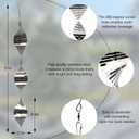 Stainless Steel Bird Deterrents for Outside, Woodpecker Deterrent for House, 3D Wind Spinners Outdoor Decor 12 Pcs Highly Reflective Bird Scare Devices to Keep Sparrow Away from Pool, Patio, Orchard