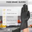 SWIFTLITE Black Vinyl Gloves, Food Grade Gloves Disposable Latex Free & Powder Free, Guantes for Cleaning Cooking Food Prep, Large