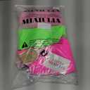 MIAIULIA Womens 80s Workout Costume Outfit 80s Accessories Set Leotard Neon Legging Headband Wristbands Set, Small