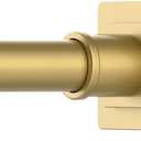 Gold Shower Curtain Rod 31-79 Inches Non-Slip Shower Rod Tension Mounted No Drill Shower Curtain Rods Spring Tension Rod Adjustable Tension Curtain Rod for Windows Bathroom