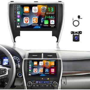 [2G+64G] Car Radio for Toyota Camry 2015 2016 2017, Android 13 Touch Screen Camry Stereo, Carplay/Android Auto/EQ Audio/1080P/SWC/Bluetooth