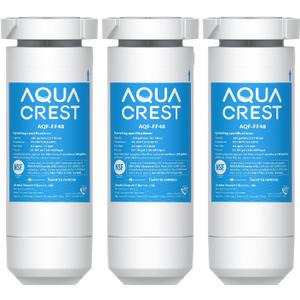 AQUA CREST XWF Replacement for GE XWF, NSF Certified Refrigerator Water Filter, 3 Filters (Not XWFE)