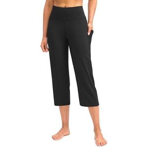 G Gradual Capri Pants for Women High Waist Workout Yoga Pants with Pockets Tummy Control Leggings Crop Straight Size XXL