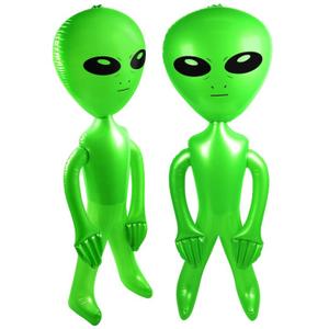 2 PCS 63 Inch Giant Inflatable Alien 31.5 Inch Jumbo Blow Up Alien Green Inflatable Balloon for Space Party Decoration UFO Theme Spaceship Party Birthday Halloween Easter Christmas Home, Green