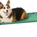 Amazon Basics Cooling Breathable Elevated Dog Bed with Metal Frame for Medium Dogs, 43 x 26 x 7.5 Inch, Green