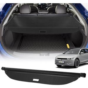 AUXMART Retractable Trunk Cargo Cover for Hyundai Ioniq 5 2022-2026 with Carbon Fiber Finish Aluminum Alloy Storage Panel, Easy Install, Waterproof & Scratch-Resistant