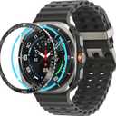 Spigen Bezel Tune Designed for Samsung Galaxy Watch Ultra 47mm Bezel Ring Protector Adhesive Cover (2025/2024) - Black
