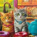 300 Piece Puzzles for Kids Boys Girls Ages 6-8 8-10 10-12 - Jigsaw Puzzles for Adults - Kitchen Kittens and Donuts