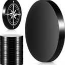 12 Pack 1 1/4" Black 304 Stainless Steel Coin Blanks Heavy Duty 1/8" Thick Blank Challenge Coins for Laser Engraving Hand Stamping DIY Crafts Birthday Travel Commemorative Collection