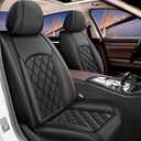 Full Set Seat Cover Fit for Chevrolet Chevy Equinox 2007-2025 2026 | Waterproof Faux Leather Car Seat Covers Protector - Easy to Install Automotive Interior Accessories (5 Seats, Black Line)