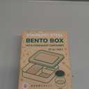 Everusely - Bento Box - Sage, 27 Oz / 0.8 L - Stainless Steel Lunch Box with Leakproof Condiment Container - 3 Compartment Snack Organizer for On the Go Meals - Freezer & Dishwasher Safe