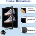 Shoe Display Case Memorabilia Display Case Shoe Wall Mount Wooden Sneaker Cabinet for Football Basketball Baseball Sports Shoes Display with Anti Fade UV Protection Acrylic Door Lockable