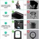 2026 Upgraded XL Portable Toilet for Adults,Tall Camping Toilet with Lid and Convenient Carry Bag, Portable Potty for Camping, Hiking, Car Travel,Truck, RV, Boating, Road Trips, Beach (Black, 16.5''H)