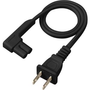 19.5in Power Cord Compatible with Sonos One, Sonos One SL, Sonos Play-1 Speakers - Power Plug Cable (Short, Black)
