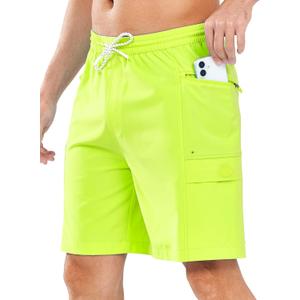 NORTHYARD Mens Swim Trunks Board Shorts 9 Inch Bathing Suit Swimwear Quick Dry Beach Short with Zipper Pocket - No Mesh Liner 2XL