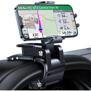 andobil Universal Car Phone Clip Holder [Military Sturdy, Firmly Grip & Never Slip] Ultra Stable Dashboard Cell Phone Mount for Car Dash Fits All iPhone 16 15 14 13 12 Pro Max Android Samsung GPS