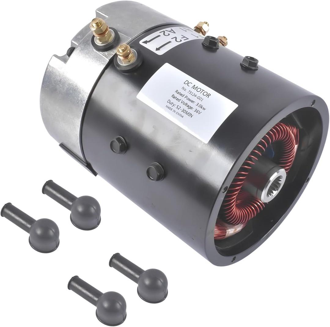 73445-G02 4.45 HP 36 Volt 19T Electric Motor Compatible with 2000-up E-Z-GO TXT PDS Golf Cart, Compatible with Yamaha G9 G14 G16 Golf Cart Replace# 73124-G01
