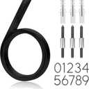 5" Stainless Steel Floating House Number, Metal Modern House Numbers, Mailbox Decor Number with Nail Kit, Coated Black, 911 Visibility Signage (6) or (9)