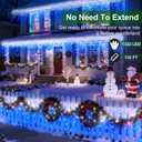 1332 LED Christmas Lights with 296 Drops,132ft 12 Modes Hanging ice String Lights with Timer & Dimmable & Waterproof, Plug-in Fairy Lights for Holiday Wedding Party Christmas Decor Blue & CoolWhite