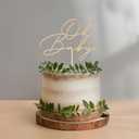 Oh Baby Cake Topper in Wood Baby Shower Gender Reveal Party Cake Decoration (Design 03)