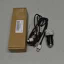 Bling Car Charger Accessories Set,Rhinestone Dual USB Car Chargers + Bling 3 in1 Nylon Braided Charging Cable,Bling Crystal Decoration Car Accessories Kits for Girl and Women (Silver)