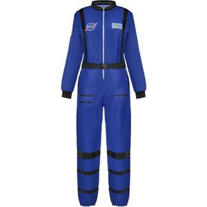 Spooktacular Creations Women Blue Aerospace Astronaut Costume Women, Halloween Costumes for Adults, Size S