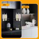 2 Pack Magnetic Stanley Cup Holder for Refrigerator,Water Bottle Organizer for Stanley 30&40 oz Tumbler Organizer Metal Stanley Cup Accessories for Home Kitchen Garage RV (Black)