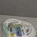 30ft Indoor Outdoor Extension Cord - 12/3 SJTW Heavy Duty Extension Cable with 3 Prong Grounded Plug for Safety -15Amp 1875W White Electric Cord Great for Garden, Appliances