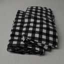 Fitable Checkered Picnic Table Cover Waterproof Elastic Outdoor Table Cover with Bench Covers, Vinyl Fitted Flannel Backing 30"x72" for Camping, Party, Folding Table, Black and White, 3 PCS Set