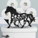 Horse Toilet Paper Holder Stand for Extra 8 Rolls, Funny Dwarf Decorative Free Standing Toilet Paper Storage, Farmhouse Bathroom Animal Decor Accessories Storage Cabinet