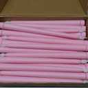 Funtery 48 Pcs Flameless LED Taper Candles Battery Operated Candles Bulk LED Candlesticks Flickering for Church Wedding Carnival Party Decorations(Pink,Classic Style)