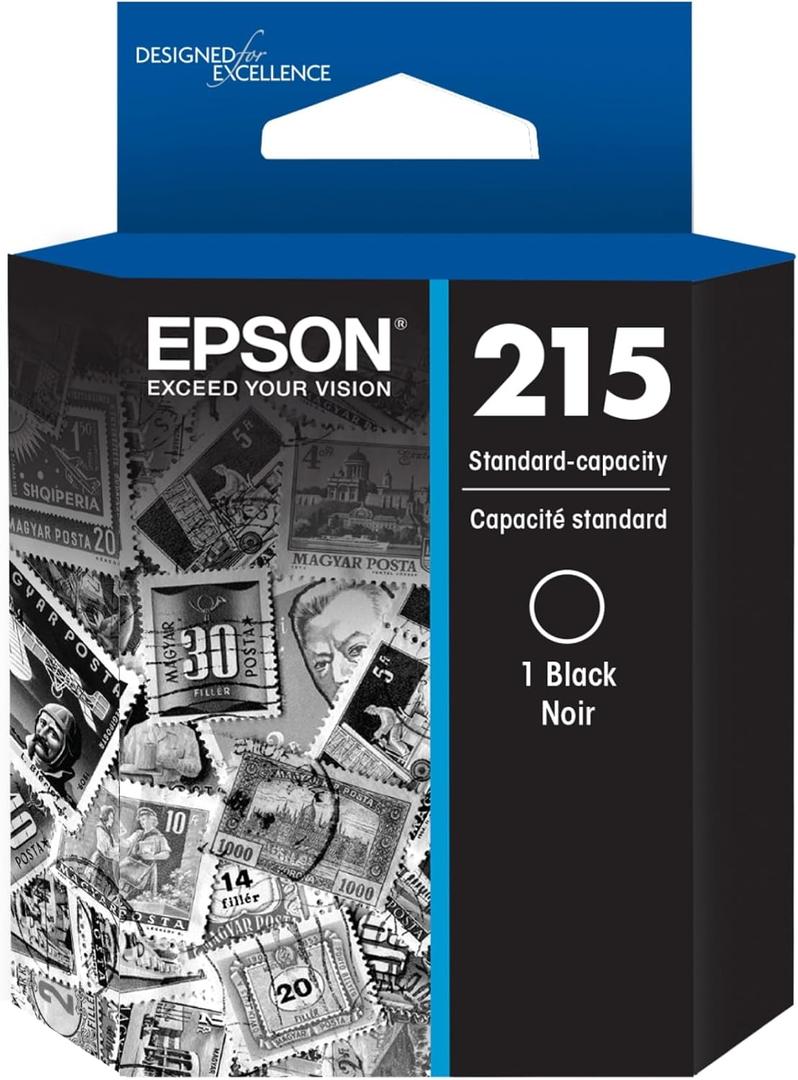 EPSON 215 Ink Standard Capacity Black Cartridge (T215120-S) Works with WorkForce WF-100, 110 and EC-110