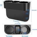 EEEKit Car Cup Holder, Car Seat Seam Wedge Cup Holder, Cell Phone Storage Organizer, Multifunction Glove Box Organizer