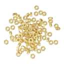 100PCS M2-0.4 Brass Hex Nuts, Metric Coarse Thread Hexagon Nut,ISO 4032, Class 4.8 Screw Bolt Fasteners, Hardware Lock Nut(H52 Brass)