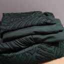 Andency Oversized King Comforter 7 Pieces Dark Emerald Green  Bed in a Bag Oversized King Size Boho Lightweight Fluffy Tufted Bedding Sets with Comforter, Sheets, Pillowcases & Shams