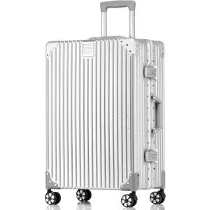 HotWay 24 Inch Checked in Luggage with Aluminum Frame,PC Hard Shell Suitcase with Spinner Wheels and TSA Lock, Large Suitcase for Travel