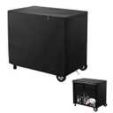 Outdoor Dining Cart Cover, Outdoor Prep Table Cover with Split Zipper, 40"x24"x32" Waterproof, for Royal Gourmet Double-Shelf Dining Cart Table